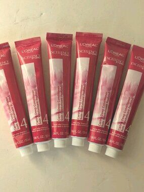 6 New Tubes L'Oreal Excellence Creme Caring Deep Conditioner 1.86 FL. OZ.